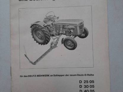 Anbau- und Betriebsanleitung Mähbalken Deutz 2505-5005