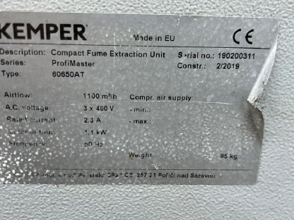 Bild 2:Schweißrauchabsaugung Kemper Profi Master 60650AT