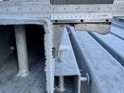 Bild 7:80x80x3 mm Formrohr viereckig verzinkt, Vierkantstahlrohr