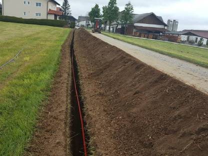 Bild 4:Kabel & Wasserleitungen verlegen, Mäuseschutzgräben