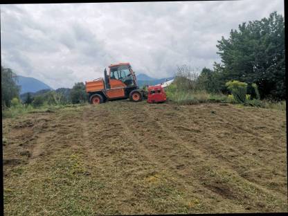 Bild 4:Böschungsmulcher Kehrarbeiten