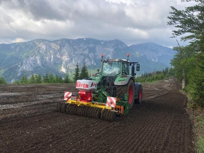 Bild 9:Fräs- und Rekultivierungsarbeiten