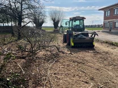 Bild 3:Forstmulchen, Wurzelstock entfernen