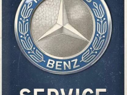 Mercedes Service Blechschild 40 x 30 cm