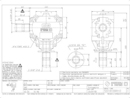Bild 3:Winkelgetriebe 1018 i=1:1 Version B