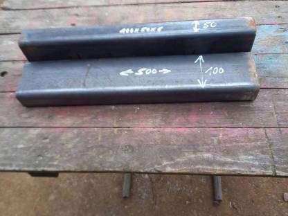 2 Rechteckrohre 100x50x5 Länge 500 mm