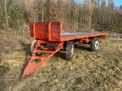 Bild 2:Ballenwagen, 2-Achs Anhänger Plateauanhänger
