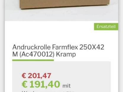 Bild 5:Andrückrolle MBF 250x42 Sämaschine wie Farmflex, Lemken