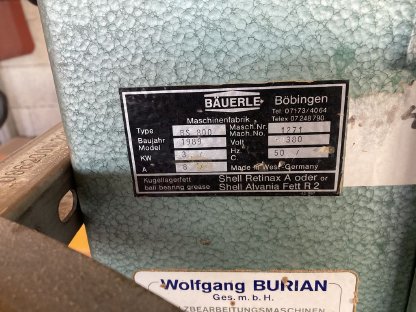 Bild 2:Bandsäge mit Spalteinrichtung Bäuerle BS 800