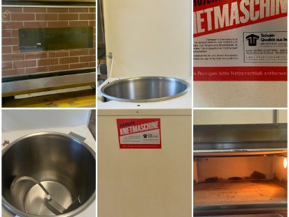 Brotbackofen und Knetmaschine