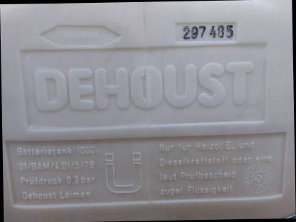 Bild 3:Heizöl- oder Dieseltank Dehoust