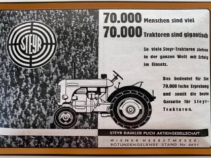 Bild 3:Steyr Traktoren Blechschilder 18 x 12 cm