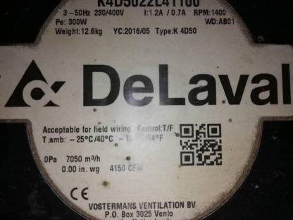 Bild 3:Stall-Melkstandventilator DeLaval