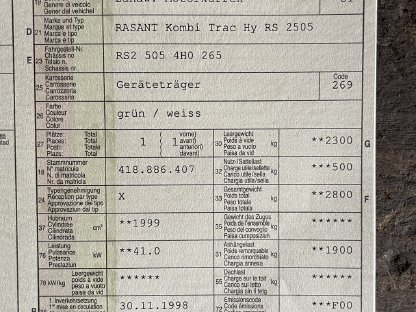 Bild 6:Rasant Kombitrak 2505 Hydro