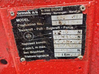 Bild 6:Formek 5,5t Seilwinde mit neuem Seil