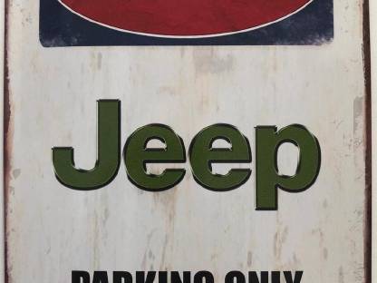 Jeep Parking Only Blechschild 40 x 30 cm