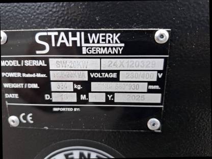Bild 3:Notstromaggregat Stahlwerk SW-20KW