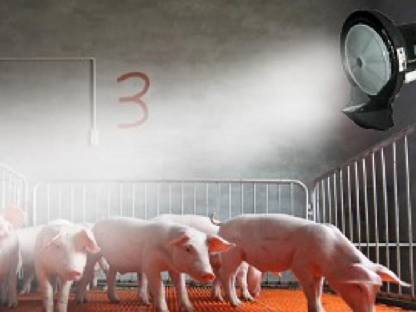 Bild 6:Komponenten für Wasser-Sprühnebelsysteme zur Stallkühlung