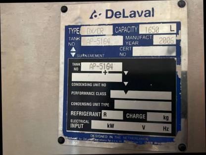 Milchtank DeLaval 1.650 l