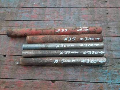 Bild 2:Wellenstücke 30 mm und 35 mm