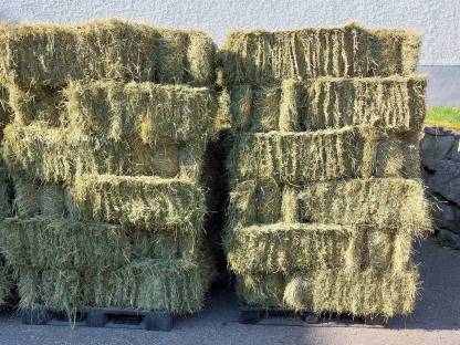 Bild 2:Rundballen und Kleinballen mit Warmluft belüftet