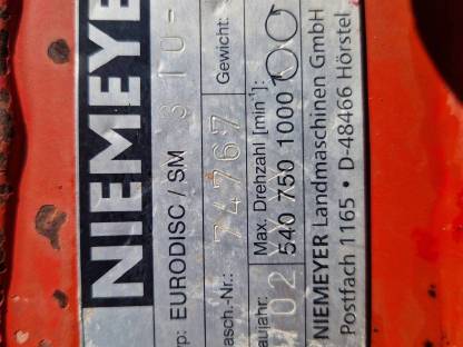 Bild 7:Frontmähwerk Niemeyer Eurodisc 310