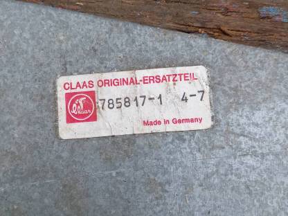 Bild 2:Siebtrennblech Claas Mähdrescher