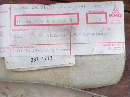 Bild 9:Ventilführungen Deutz Traktor 712 Motor