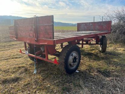 Bild 4:Ballenwagen, 2-Achs Anhänger Plateauanhänger
