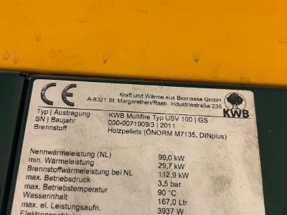Bild 5:KWB Multifire 100 kW Biomasse-Heizanlage ohne Austragung