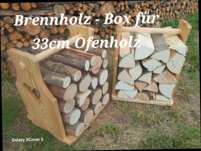 Bild 2:Brennholz-Box und Ofenholz
