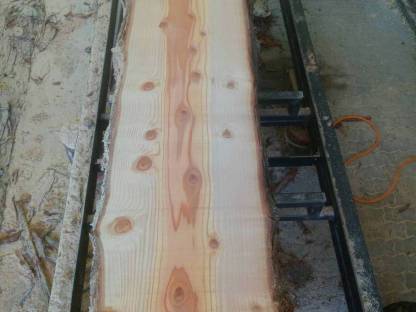 Bild 7:Holzbohlen - Eiche, Esche, Kastanie, Nuss, Kirsche