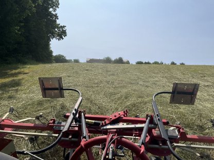 Bild 5:BIO-Heu 1. Schnitt 2025 in Rundballen