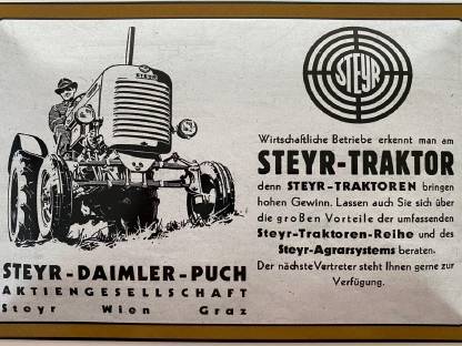 Bild 2:Steyr Traktoren Blechschilder 18 x 12 cm