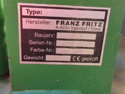 Bild 5:Fritz Forstzange Schwenko 1600