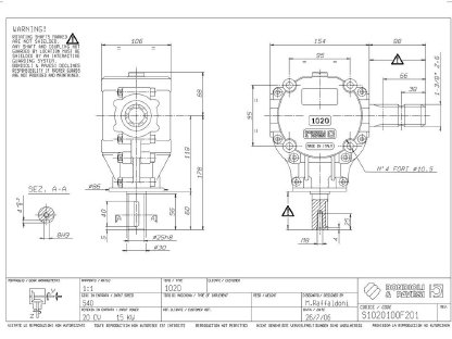 Bild 2:Winkelgetriebe 1020 i=1:2,78 Version A