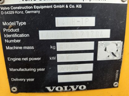 Bild 2:Volvo Lader L40 B