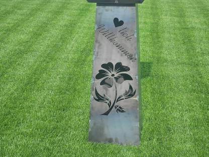 Bild 3:Willkommenssäule, Empfangssäule, Metall Deko individuell