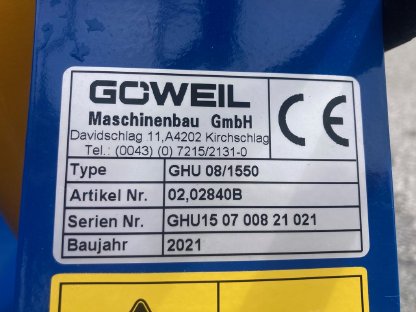 Bild 8:GHU 08 Goweil Hochkippschaufel inkl. Rollbrett