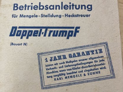 Bild 5:Streuwalze, Aufsatzbordwände Mengele Doppel-Trumpf ES20