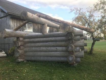 Bild 2:Gebrauchte Blockhütte