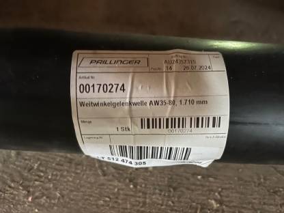 Bild 2:Weasler Weitwinkelgelenkwelle