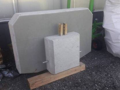 Bild 5:Front- und Heckgewicht Betongewicht