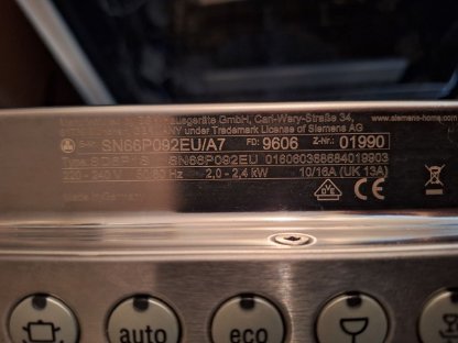 Bild 3:Geschirrspüler Marke Siemens