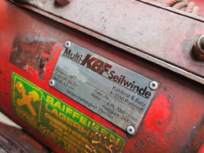 Bild 2:Hilfseilwinde, Kleinseilwinde