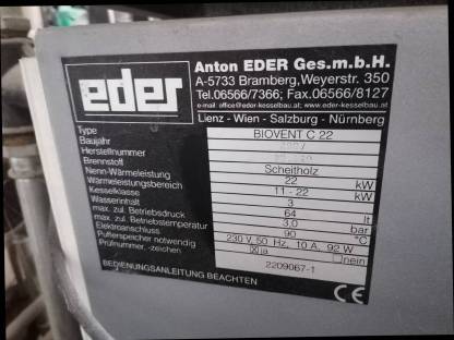 Bild 2:Eder Holzvergaser