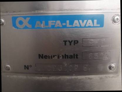 Bild 2:Milchtank 650 l Alfa Laval