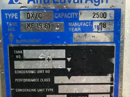 Bild 5:Alfa Laval Milchtank 2.800 l