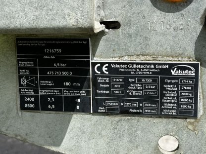 Bild 5:Vakutec Güllefass VA 7300