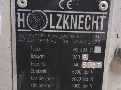 Bild 4:Seilwinde Holzknecht HS 304 SB